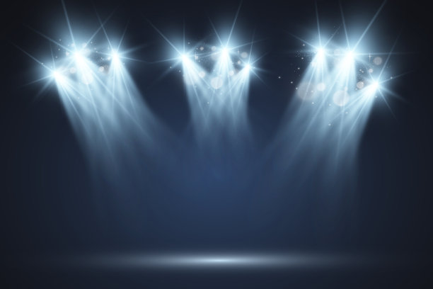 白色的场景与聚光灯。矢量插图。图片下载