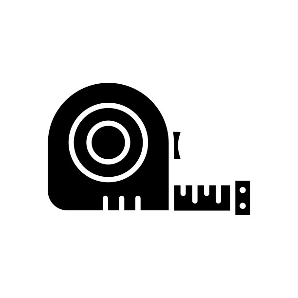 测量带图标矢量设计模板在白色背景图片下载