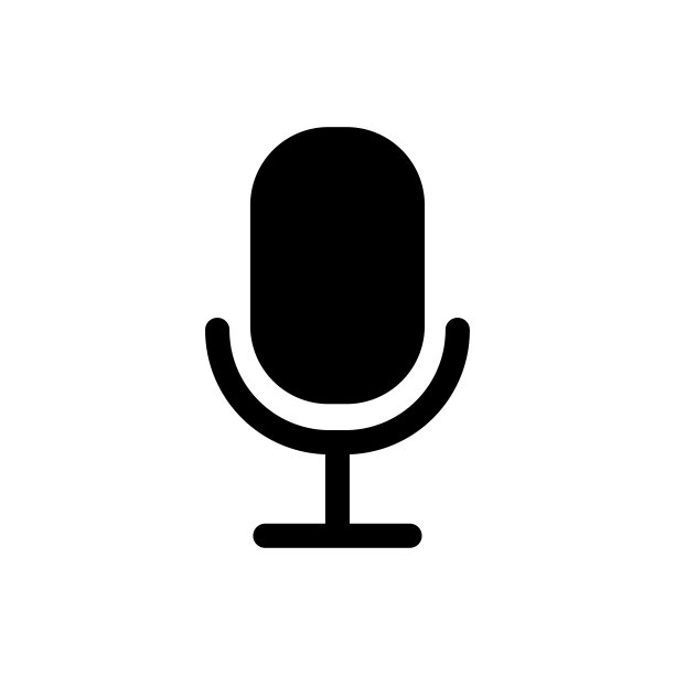 麦克风图标矢量设计模板在白色背景图片下载