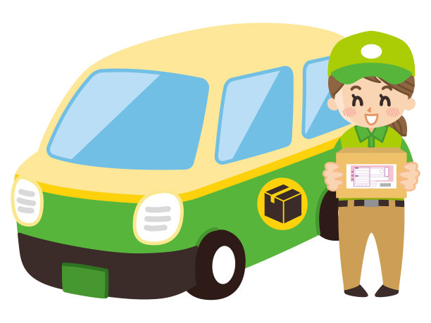 送货员和快递员。送货上门。图片下载