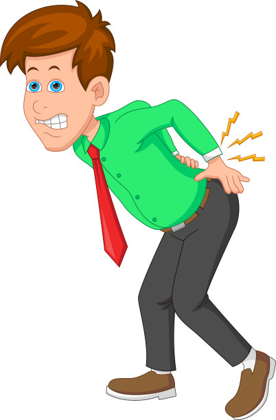 少年经商腰疼卡通图片下载