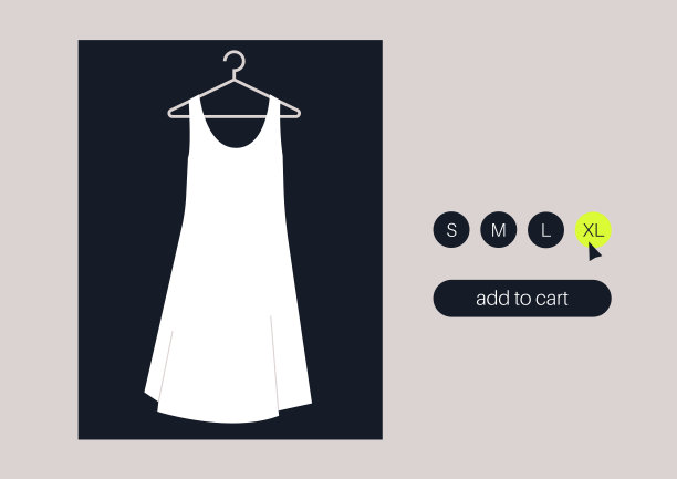 添加到购物车按钮，一个在线服装店网站，一件夏装大减价图片下载