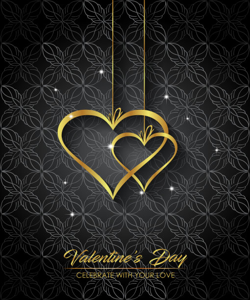 优雅经典的情人节背景。邀请，海报或传单的想法。图片下载