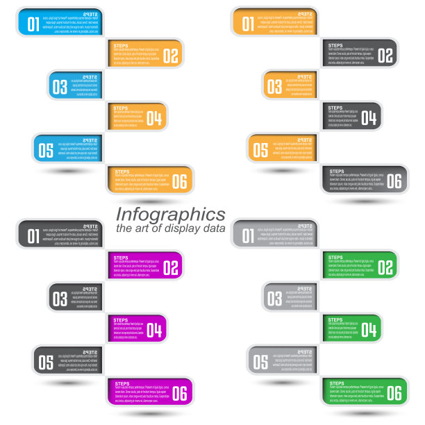集合信息图设计模板。显示信息，排名和统计的想法。图片下载