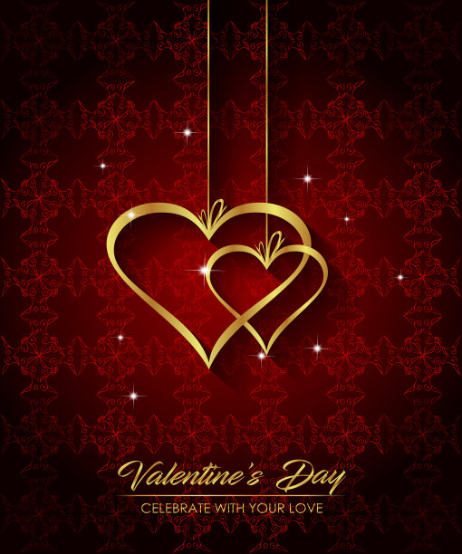 优雅经典的情人节背景。邀请，海报或传单的想法。图片下载