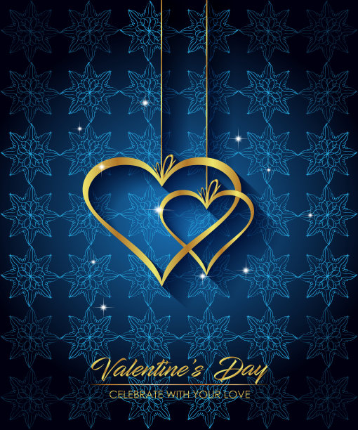 优雅经典的情人节背景。邀请，海报或传单的想法。图片下载