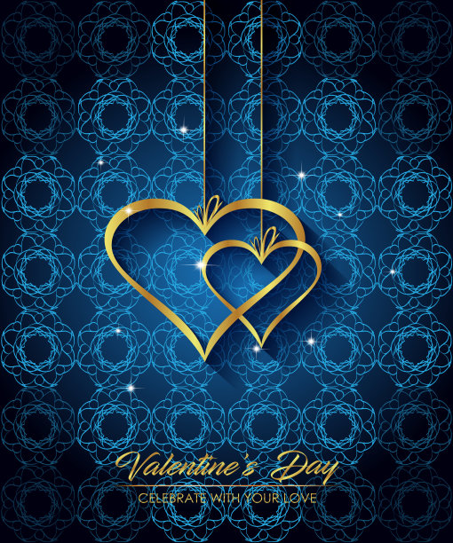 优雅经典的情人节背景。邀请，海报或传单的想法。图片下载