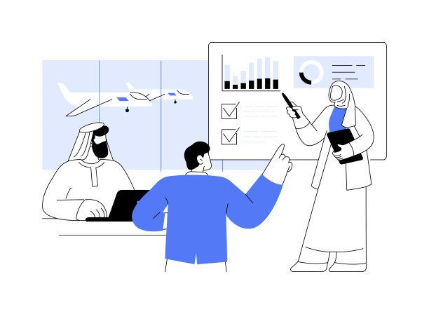 机场会议室抽象概念矢量插图。图片下载