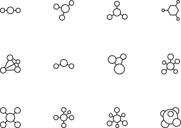 白色背景上的原子线图标图片下载