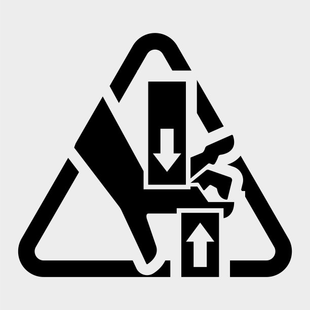 粉碎手顶部底部符号符号隔离在白色背景，矢量插图图片下载