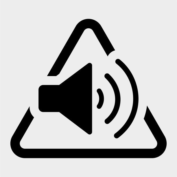 白色背景上的声音扬声器图标图片下载