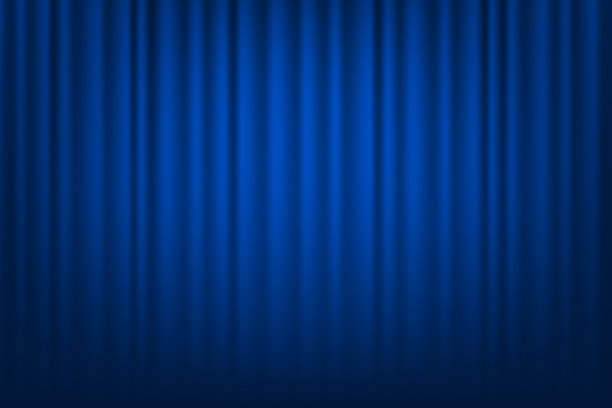 封闭的丝质豪华幕布舞台。背光聚光灯下。戏剧性的窗帘。歌剧舞台上。矢量插图。图片下载