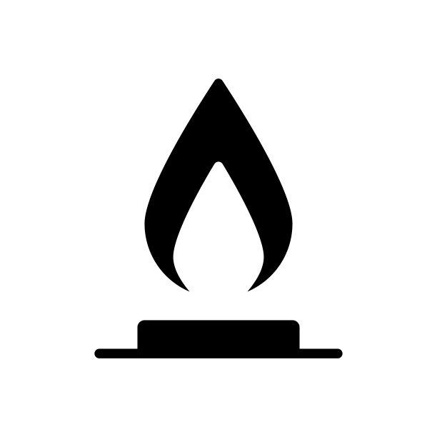 气体黑色字形图标图片下载