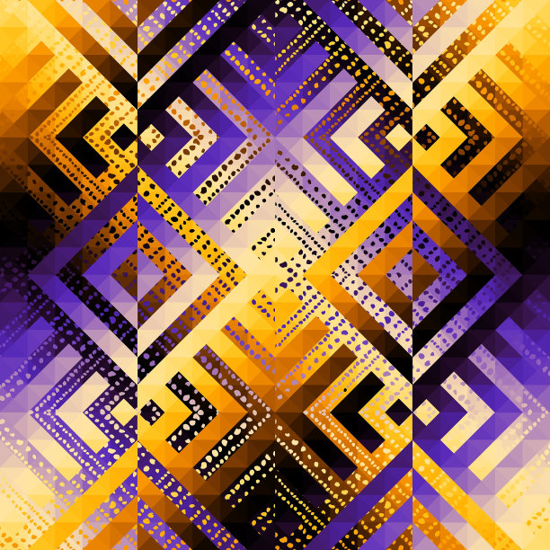 几何抽象三角形图案。无缝矢量图像。图片下载