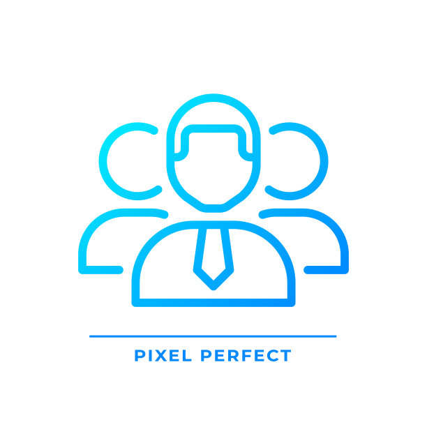 人员像素完美渐变线性矢量图标图片下载