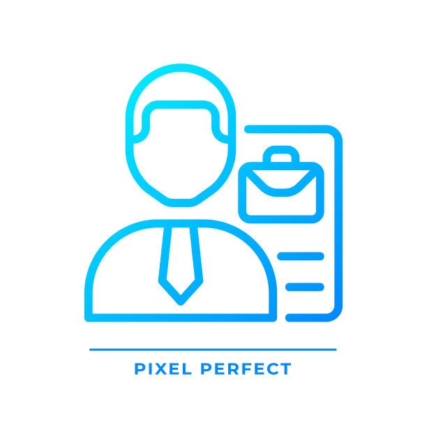 招聘像素完美梯度线性矢量图标图片下载