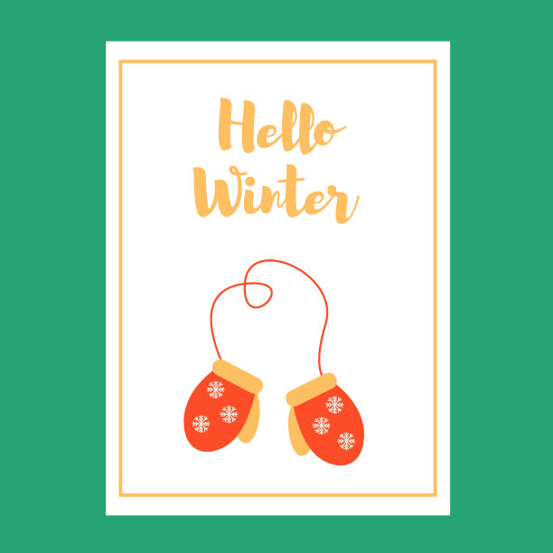 可爱的新年贺卡。插图。图片下载