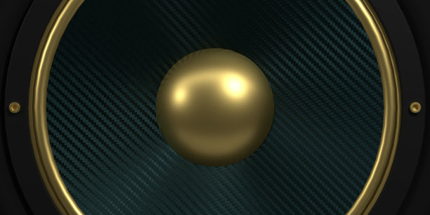 音乐扬声器作为音频设备- 3D插图图片下载