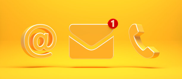 接触作为图标符号- 3D插图图片下载