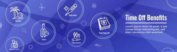 带薪家庭休假福利——PFL福利包括病假时间、带薪休假、假期福利、家庭成员死亡、产假和陪产假以及其他PTO图片下载