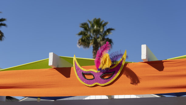 五彩缤纷的狂欢节面具的形象图片下载