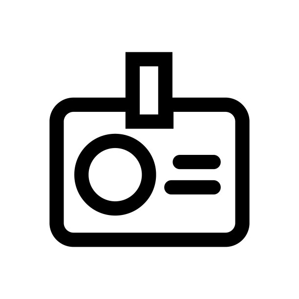 Id卡图标行隔离在白色背景上图片下载