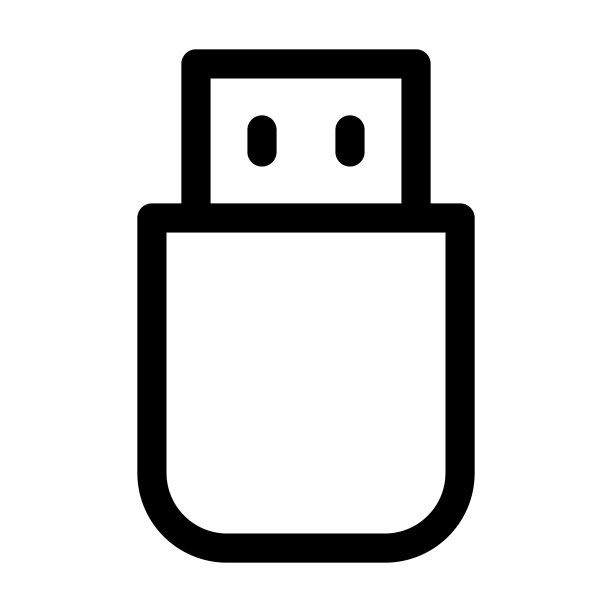 闪存驱动器图标线隔离在白色上图片下载