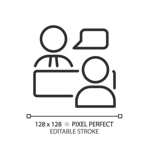 面试像素完美线性图标图片下载