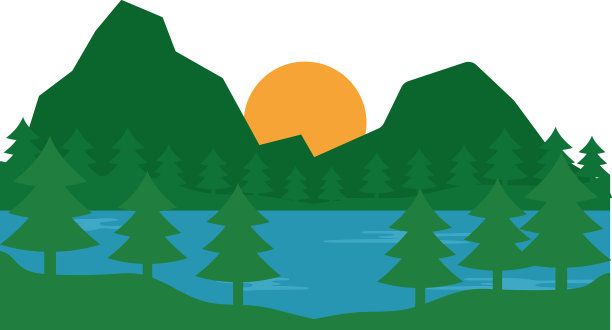 森林湖景图片下载