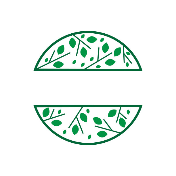 自然叶徽章图标标志图片下载