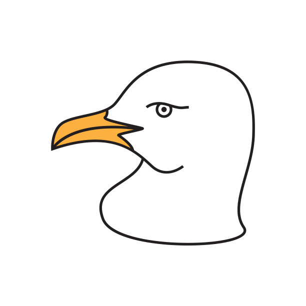 海鸥头图标标志图片下载