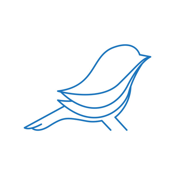 小鸟线图标logo图片下载