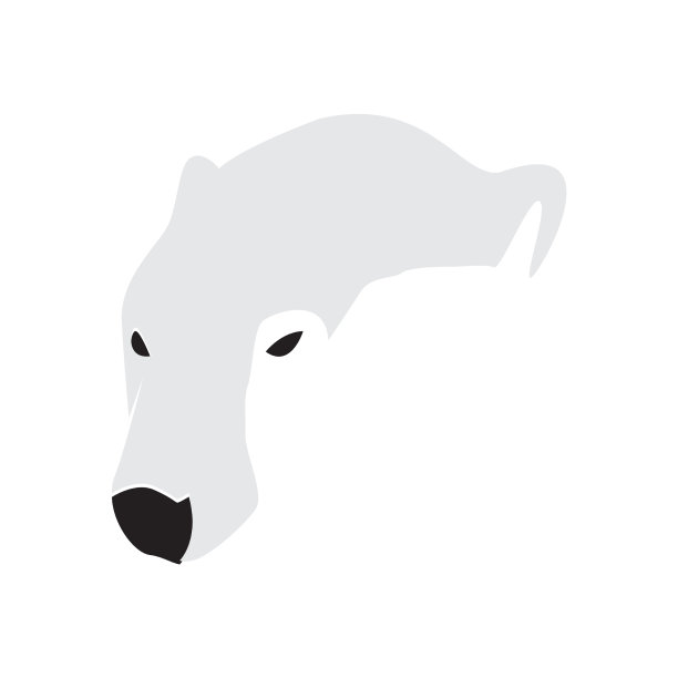 北极熊头图标标志图片下载