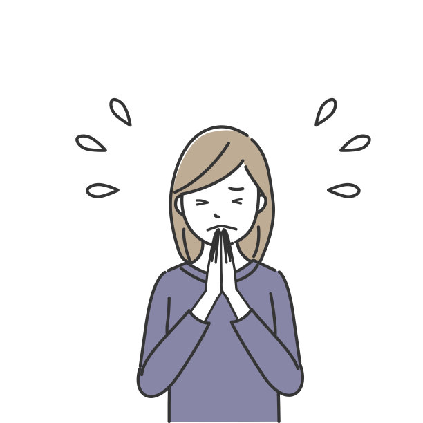 女人双手合十地道歉图片下载