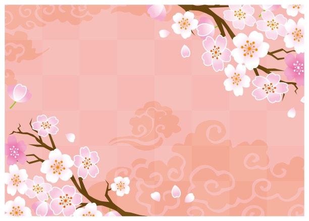 春天樱花盛开的美丽背景图片下载