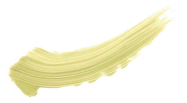 淡黄色笔刷孤立在白色背景上。黄色刷。图片下载