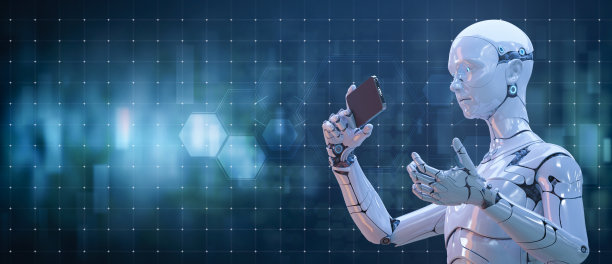 智能工厂，工业4.0,M2M计算机辅助制造，3D机器人自动化团队工作，未来工艺，未来工业工程背景，数字技术工业革命图片下载