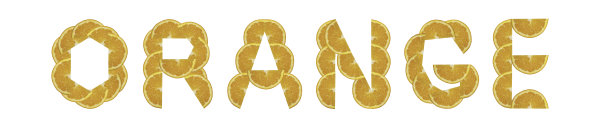 用橘子片做的字图片下载