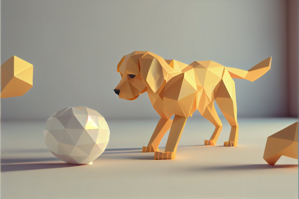 狗狗玩球3D图片下载