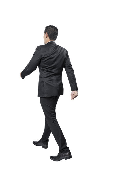 亚洲商人走路的背影图片下载