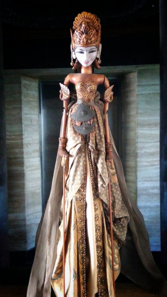 供展览的巽他木偶或威扬哥勒人偶图片下载