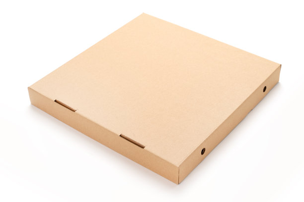 纸箱披萨盒孤立的白色背景图片下载