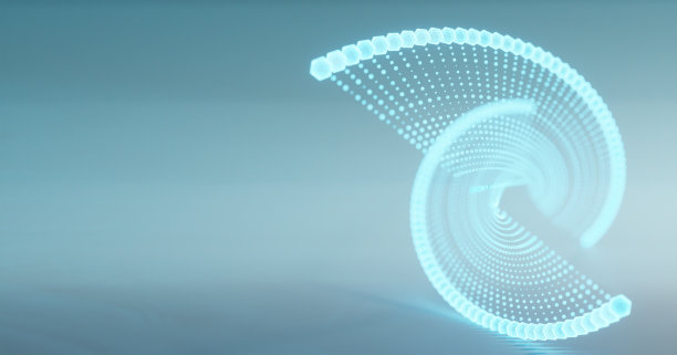 3 d演示。渲染DNA分子双螺旋模型与蓝色背景。图片下载