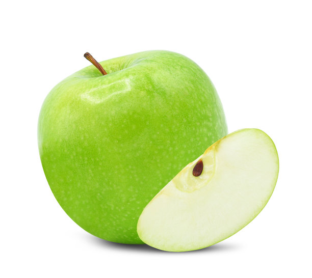 青苹果孤立在白色上图片下载