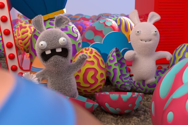 兔子和复活节彩蛋游戏图片下载