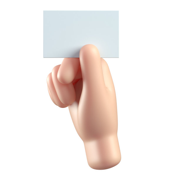 卡通3d手送空白名片，3d渲染图片下载