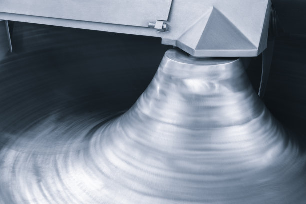 工业开放式食品肉类搅拌机与刀具在食品工业特写图片下载