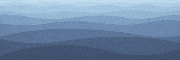 抽象艺术广阔的全景背景蔚蓝的蓝色。海浪图案的纹理纸水彩画。抽象背景与蓝线作为梯度空白，页面或模板图片下载