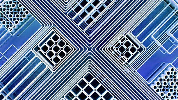 抽象几何形状的霓虹灯背景图片下载