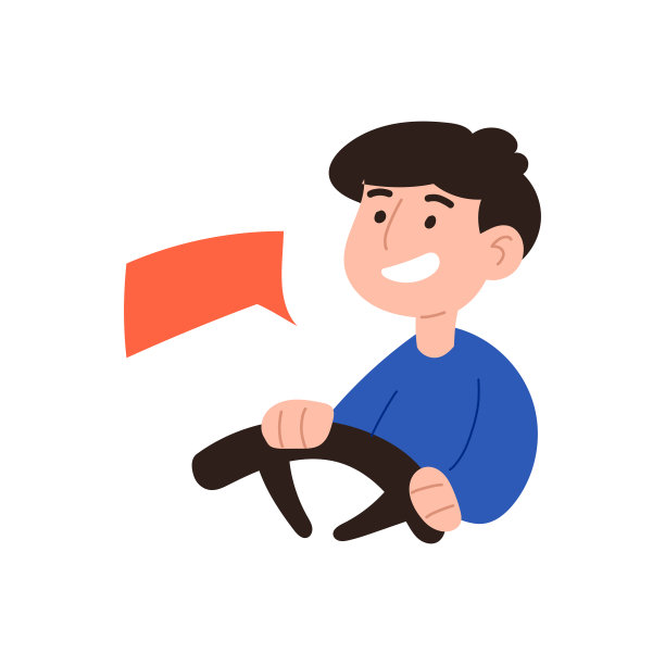 开车的人。交通规则，停车标志，停车，障碍，驾驶执照，禁止中途停车。公路法规概念。平的风格。穿着白色背景的蓝色t恤的男孩图片下载